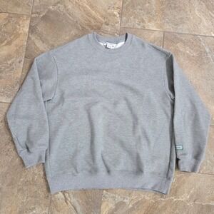 Urban Revivo Grey Waffle Knit Crewneck Sweatshirt Size M streetwear